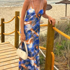 Zara multicolor strappy maxi dress